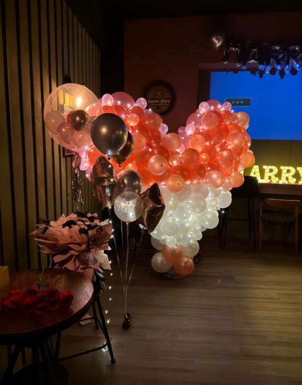 高雄餐廳求婚佈置